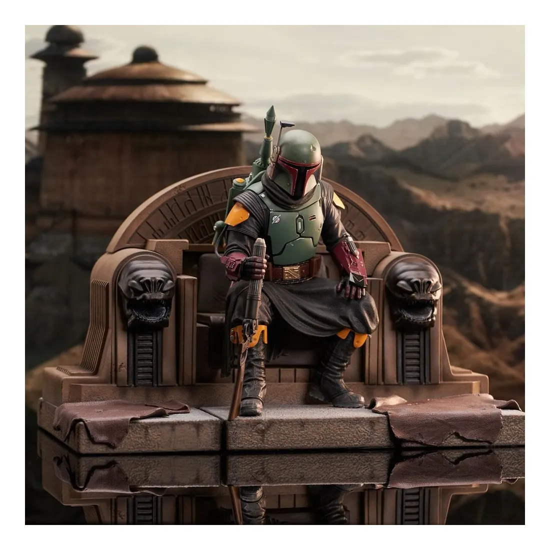 Gentle Giant Star Wars The Mandalorian - Premier Collection 1/7 - Figurine Boba Fett On Throne 2 Gentle Giant Star Wars The Mandalorian - Premier Collection 1/7 - Figurine Boba Fett On Throne â Image 2