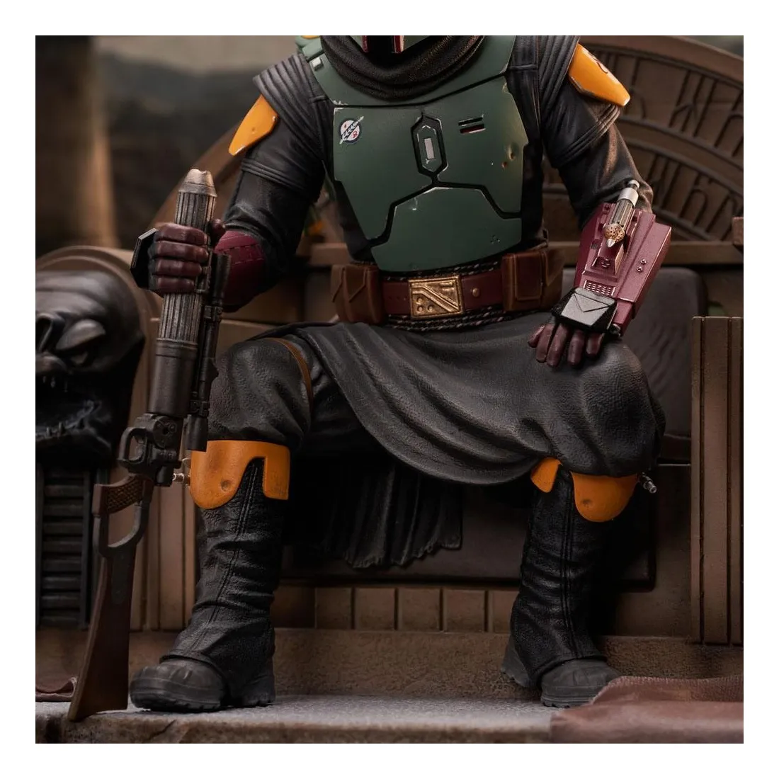 Gentle Giant Star Wars The Mandalorian - Premier Collection 1/7 - Figurine Boba Fett On Throne 11 Gentle Giant Star Wars The Mandalorian - Premier Collection 1/7 - Figurine Boba Fett On Throne â Image 11