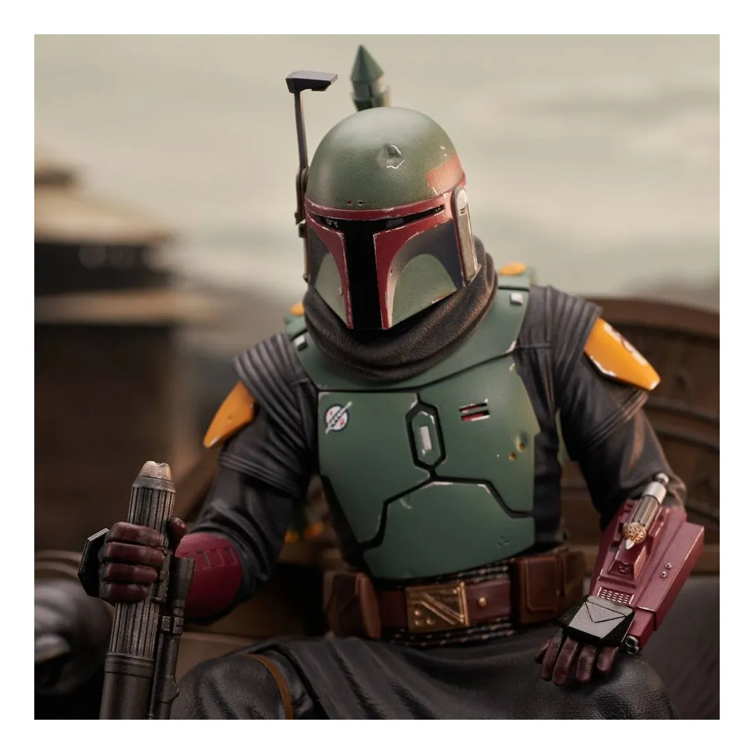 Gentle Giant Star Wars The Mandalorian - Premier Collection 1/7 - Figurine Boba Fett On Throne 5 Gentle Giant Star Wars The Mandalorian - Premier Collection 1/7 - Figurine Boba Fett On Throne â Image 5